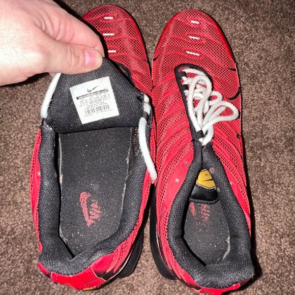 Nike Air Max Plus Siren Red/ Bright Mango/ Black Men\'s‎ 11.5 Excellent